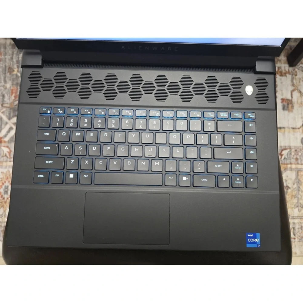Alienware Black Laptop with Sleek Design and Enhanced Audio